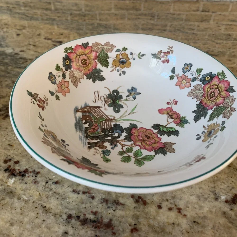 Set of 4 Wedgwood Eastern Flowers Coupe Cereal Bowls 6.25